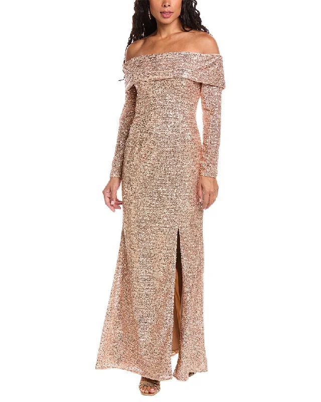 Rene Ruiz Sequined Gown Sparkly Mini Sequin