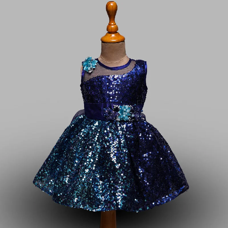 Sequin Patterns Frock for Girls Sequin Party Dress