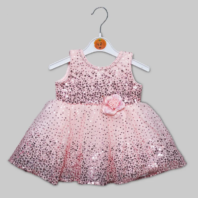 Dreamy Pink Sequin Frock for Girls Sequin Bodycon Dress