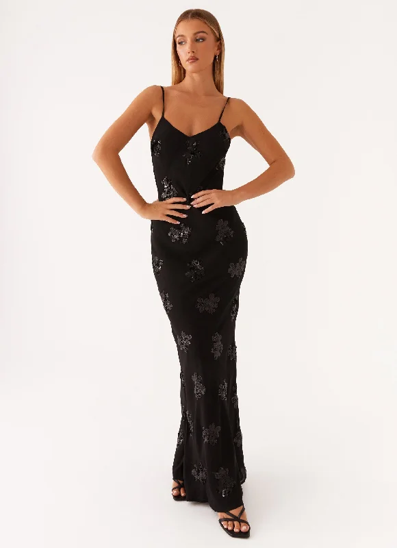 Need You Sequin Maxi Dress - Black Sequin Dress Outfit