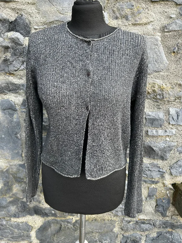 Sparkly charcoal cardigan 13-14y (158-164cm) Ribbed Pullover Sweater