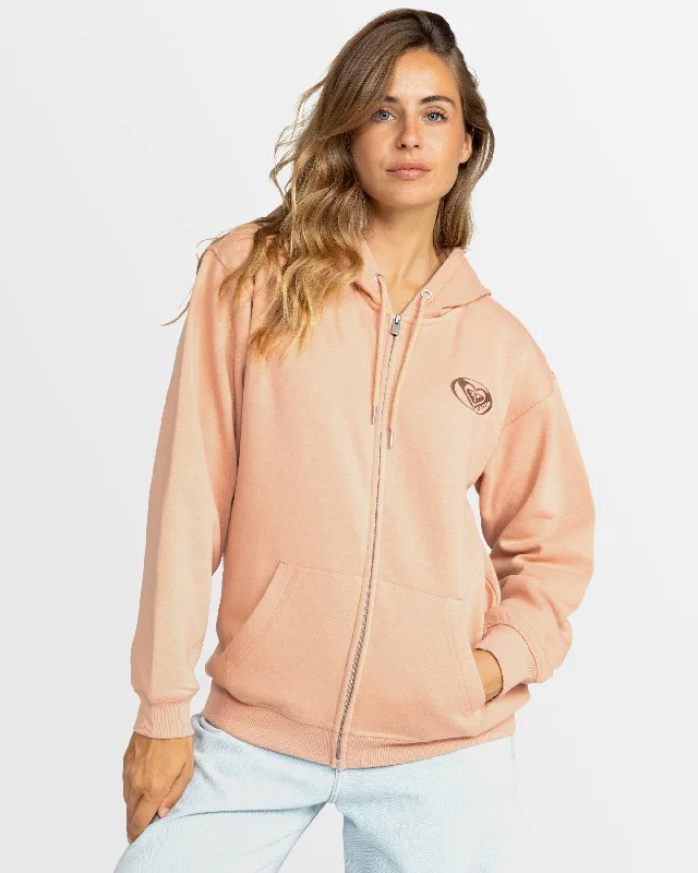 Womens Surf Stoked Zip-Up Hoodie Cozy Winter Pullover