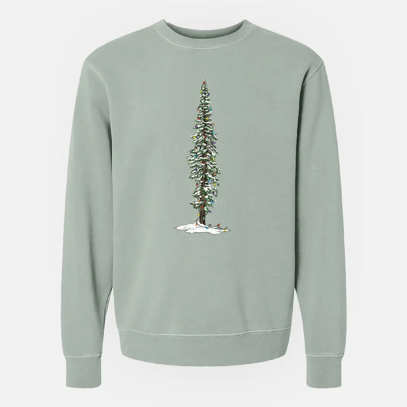 Christmas Redwood Tree - Unisex Pigment Dyed Crew Sweatshirt Hoodies & Sweatshirts Fashion