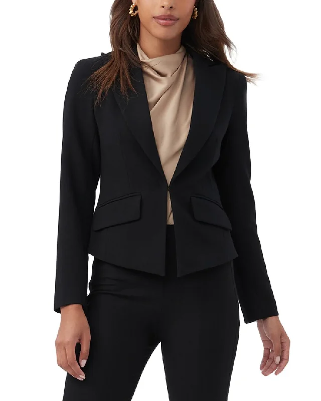 Trina Turk Atwood Jacket Blazer with Ruffles