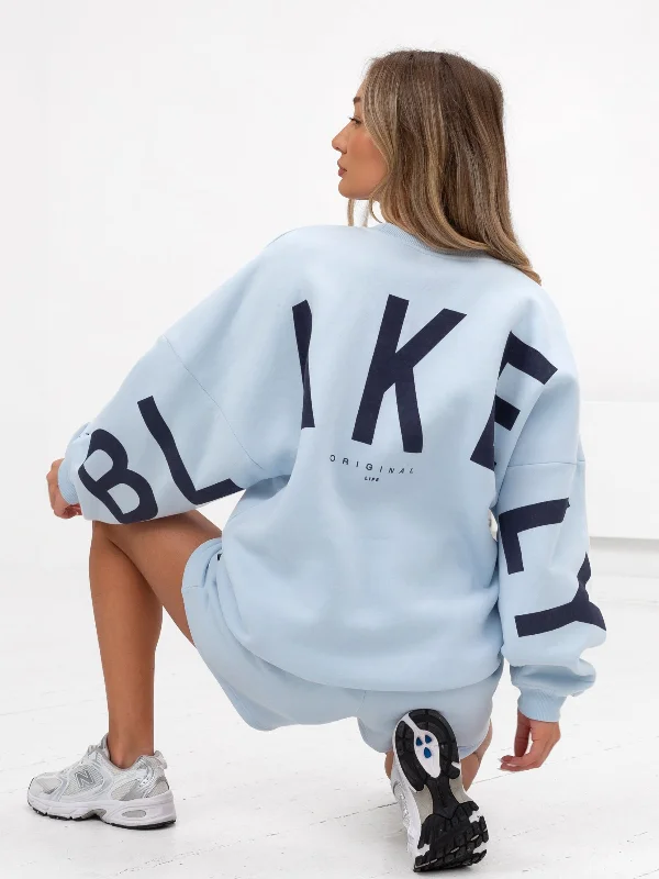 Isabel Oversized Jumper - Powder Blue Everyday Pullover Style