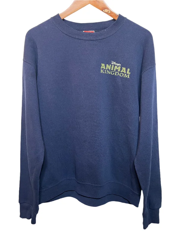 Mickey Inc Animal Kingdom Navy Sweatshirt (Size L) Hoodie Sweatshirt Chic