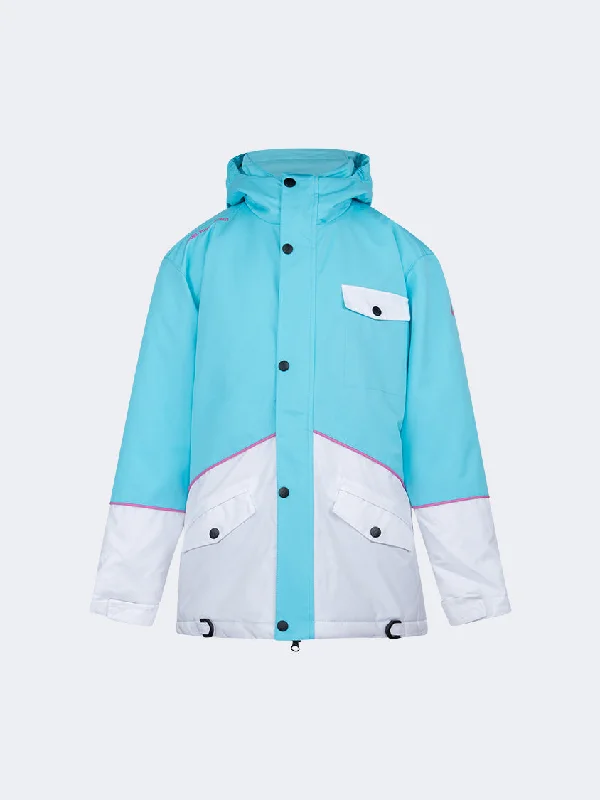 Oil And Gaz Comfortable Kids Girls Skiing Jacket Mint Blue/White Women's fall jackets