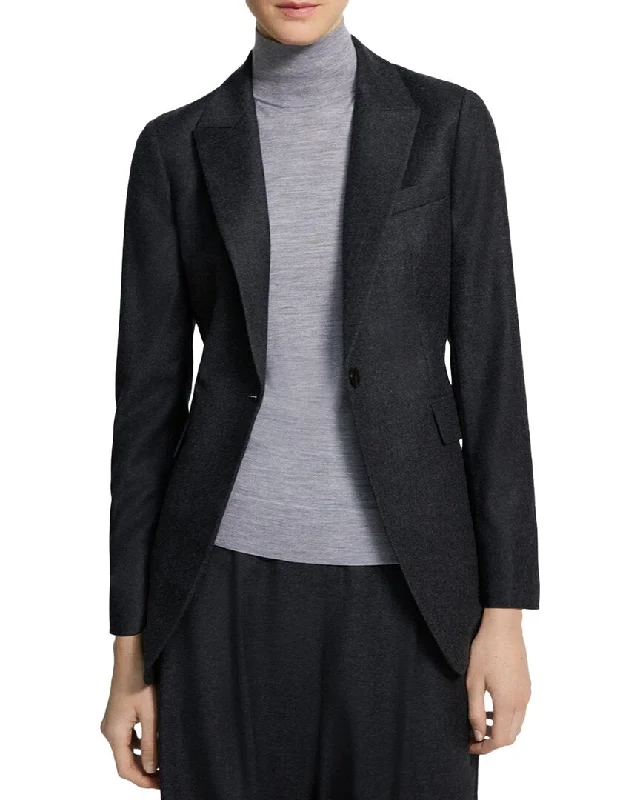 Theory Round Etiennette Wool Jacket Women’s Blazer Fashion