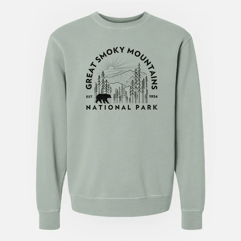 Great Smoky Mountains National Park - Unisex Pigment Dyed Crew Sweatshirt Chic Hoodie Sweatshirt