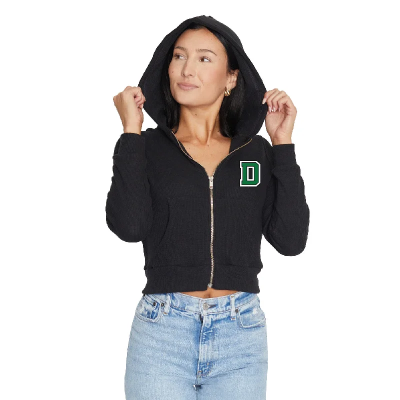 Dartmouth College Waffle Knit Zip Up Hoodie Women's office jackets