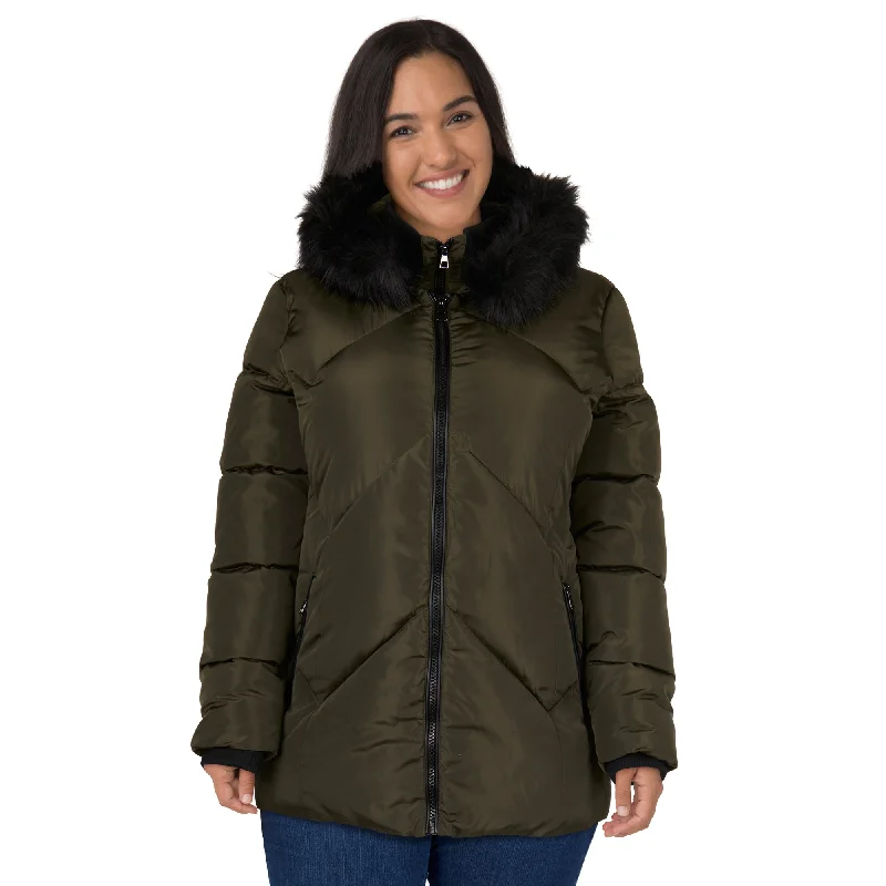 lily morgan Women's Plus Short Deluxe Parka