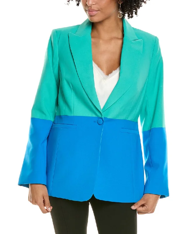 Tahari ASL Colorblock Blazer Tweed Blazer Outfit