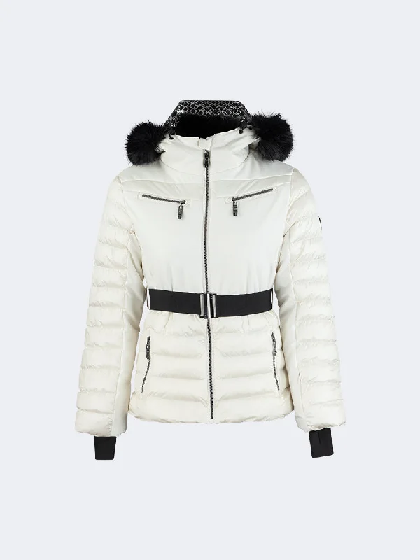 Oil And Gaz Comfortable Women Skiing Jacket White/Gun Women's H&M jackets