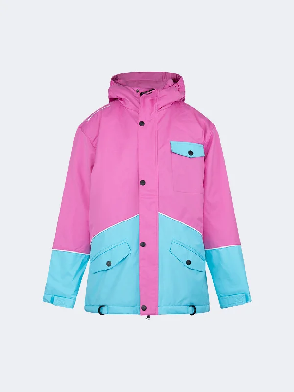 Oil And Gaz Comfortable Kids Girls Skiing Jacket Pink/Blue Women's work jackets