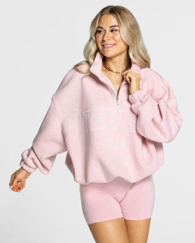 Femme Half Zip Sweater "Rosa" Comfy Pullover Sweater