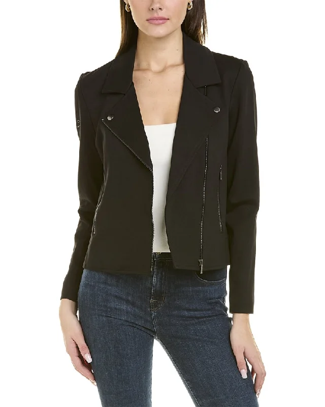 Nanette by Nanette Lepore Asymmetrical Jacket Checkered Blazer Jacket