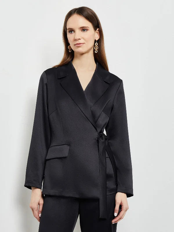 Side-Tie Blazer Layered Women’s Blazer