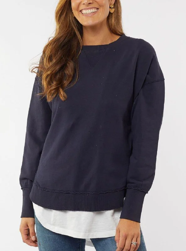 Delilah Crew Pullover with Pattern