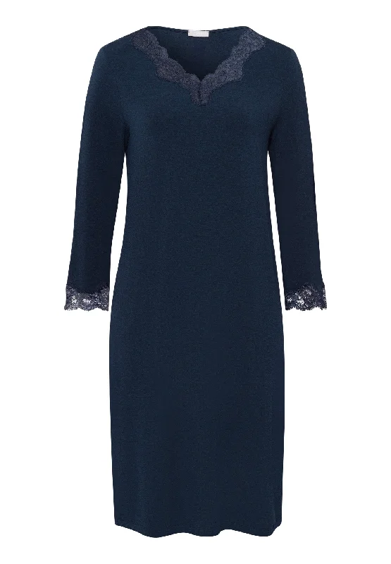 Natural Elegance 3/4 Sleeve Gown Nightdress 100cm | Deep Navy 74950-1610 Zara pajama sets