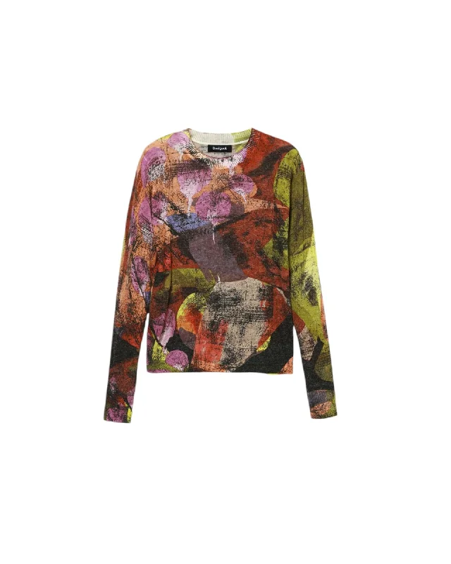 Desigual  Abstract Printed Knitted Sweater for Women Best sweaters for casual wear