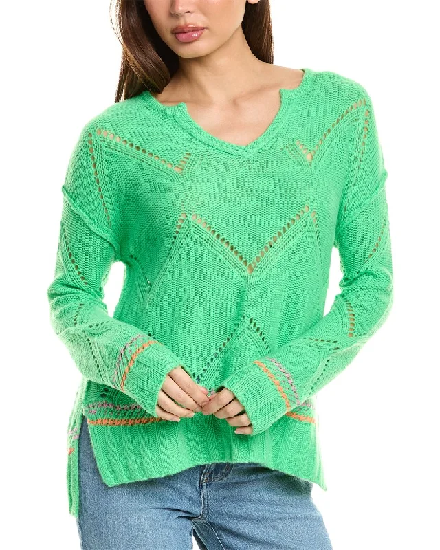 Lisa Todd Split Neck Cashmere Sweater Best sweaters for fall