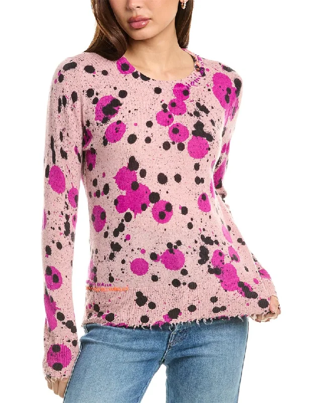 Lisa Todd Splatter Wool & Cashmere-Blend Sweater Warmest sweaters for extreme cold