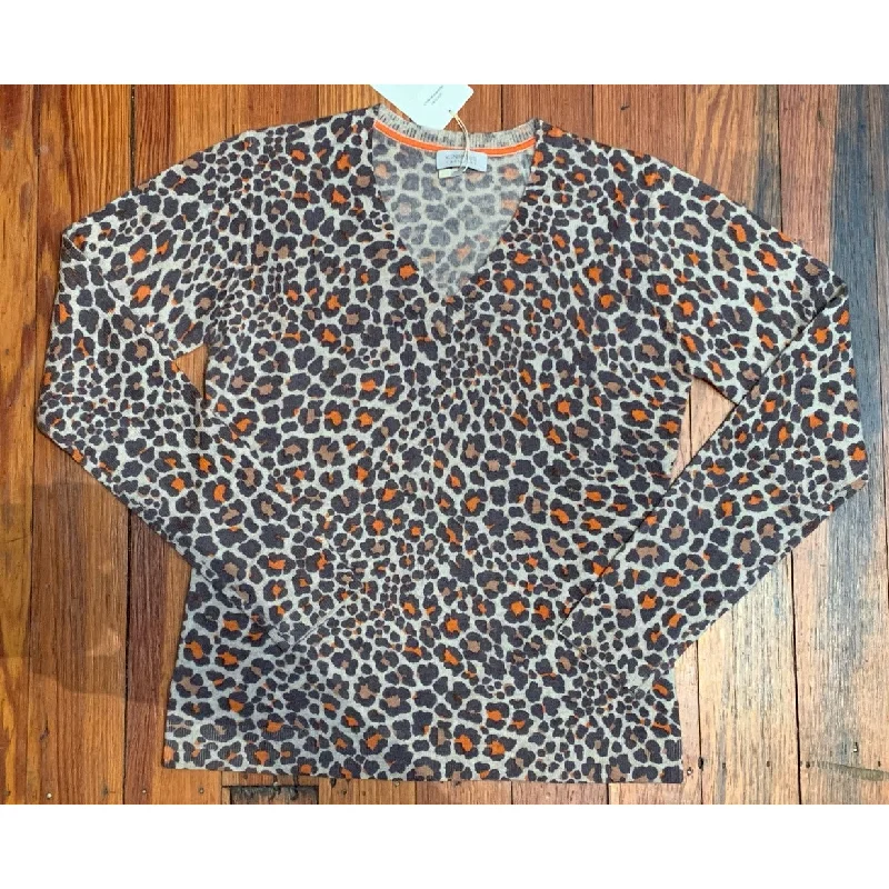 Kinross Cashmere Leopard Vee Winter sweaters