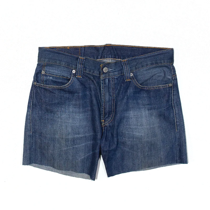 LEVI'S 506 Cut Off Blue Regular Denim Shorts Womens M W32 Trendy oversized sweaters