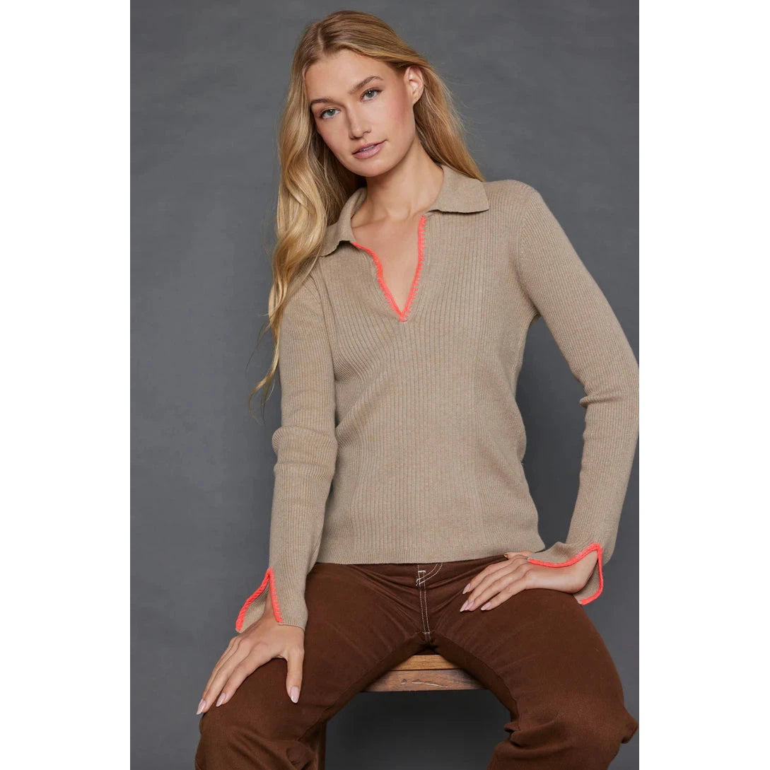 Lisa Todd Women's Collar Code Pullover Date night sweaters