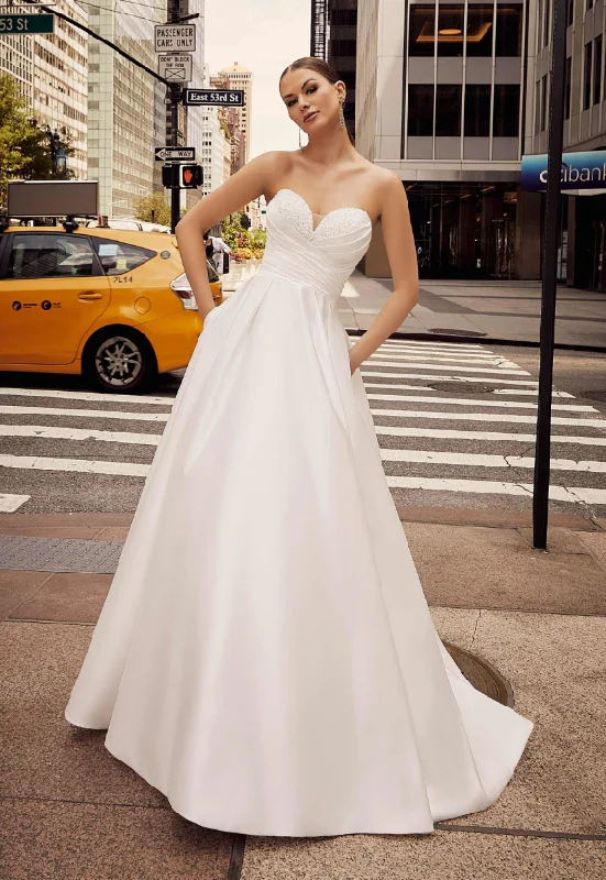 Amy & Eve Joyce Sample Sale Strapless Wedding Gown