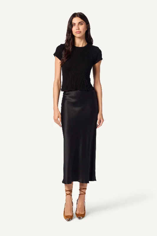 MIRANDA SILK SKIRT | BLACK Elegant unclassified skirts