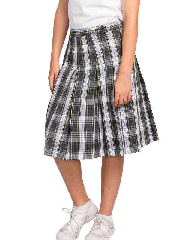 Plaid 80 Box Pleat Skirt Best-selling unclassified skirts