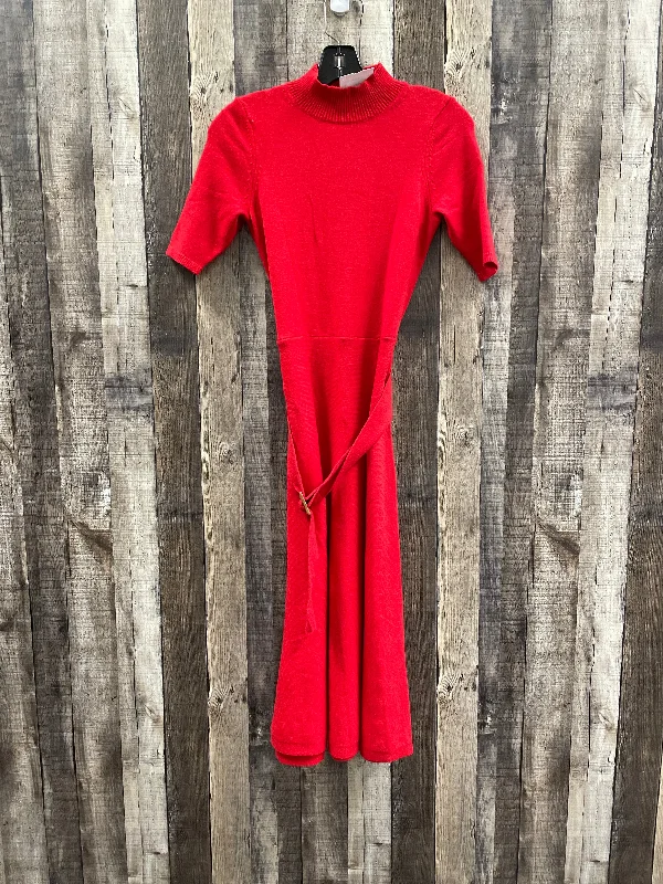 Dress Casual Midi By Ann Taylor In Red, Size: Xs Stretchy midi dresses