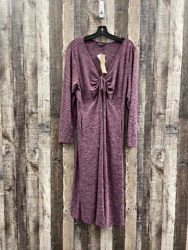 Dress Casual Midi By Cme In Purple, Size: M Lace midi dresses