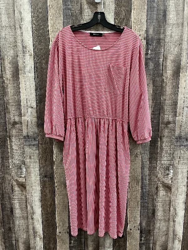 Dress Casual Midi By Cme In Striped Pattern, Size: Xxl H&M midi dresses