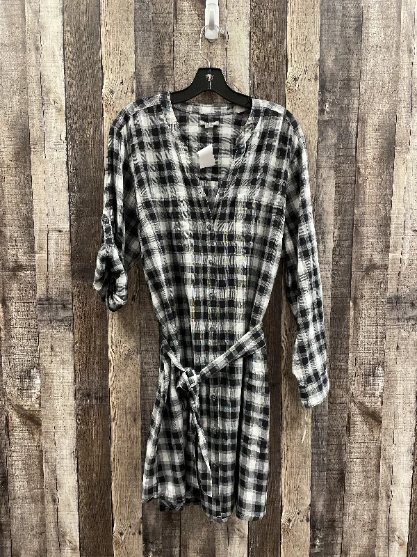 Dress Casual Midi By Falls Creek In Plaid Pattern, Size: 1x Goth midi dresses