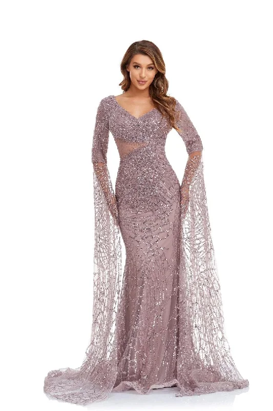 High Couture NR2252 Prom Long Sleeve Formal Beaded Dress New Year's Eve maxi dresses