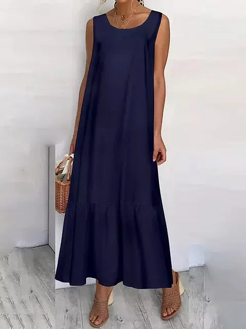 Summer Fashion Sundress Solid Elegant Party Dress Casual Maxi Dress Expensive maxi dresses