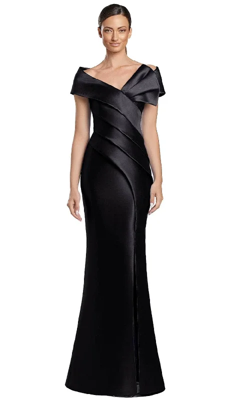 Alexander by Daymor 2052F24 - Pleated Bodice Off Shoulder Evening Gown Tiered party dresses