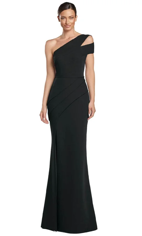 Alexander by Daymor 2058F24 - Pleated One Shoulder Evening Gown Minimalist party dresses