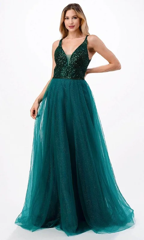 Aspeed Design L2684 - Bead Embellished Open Back Evening Gown Comfortable party dresses for all-night wear