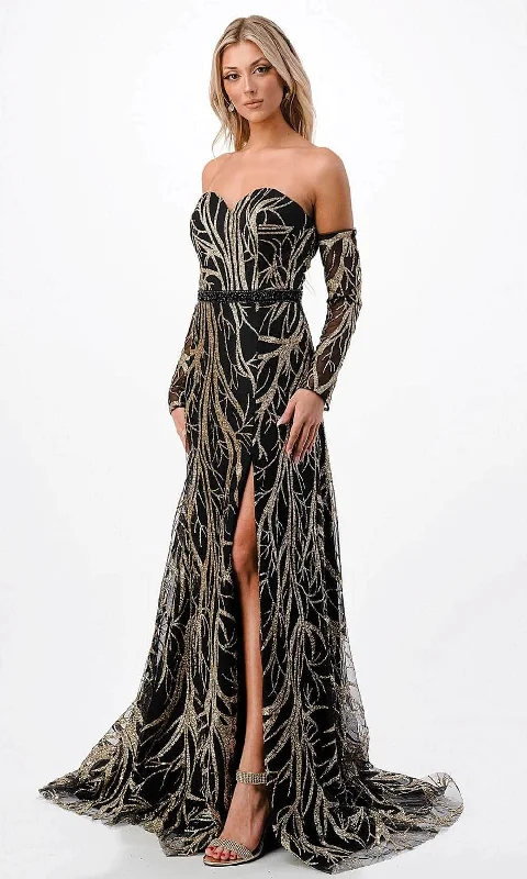 Aspeed Design P2304 - Glitter Print Evening Gown Elegant party dresses