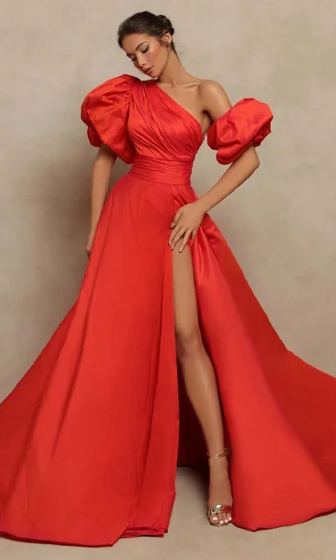 Tarik Ediz - 98098 Extravagant A-Line Puffy Gown Silk party dresses