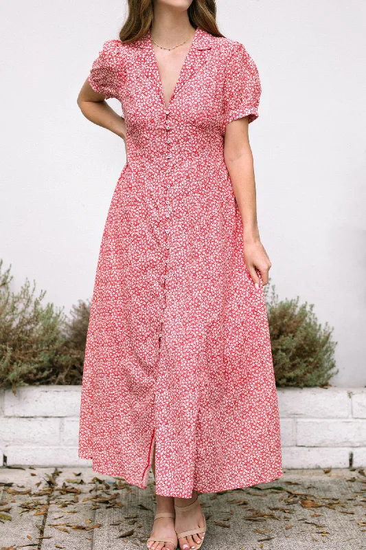 Elise Collared Floral Dress Cottagecore floral dresses