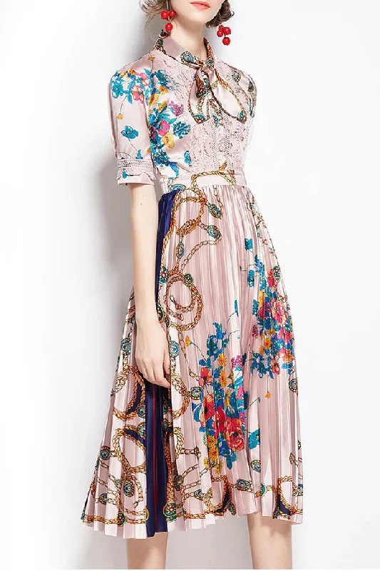 Becky Pink Printed Floral Dress Must-have floral dresses for this season