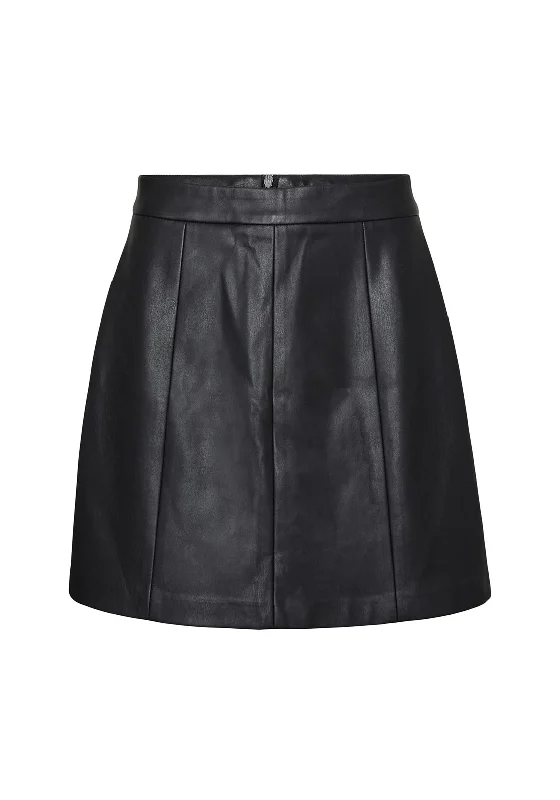 Vero Moda Miamai Faux Leather Mini Skirt, Black Mini Skirt Classic