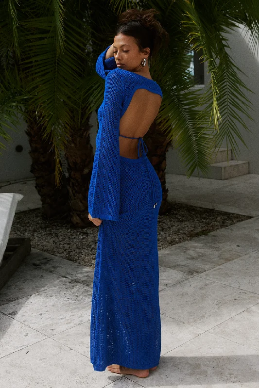 ROSALIE MAXI DRESS - ROYAL Velvet Maxi Skirt