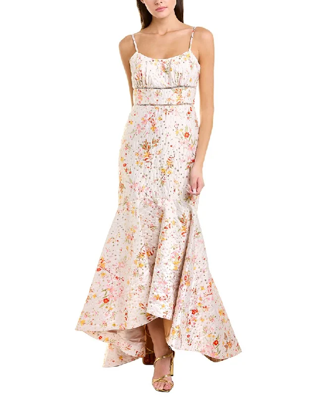 ML Monique Lhuillier Jacquard Midi Dress Casual Midi Look