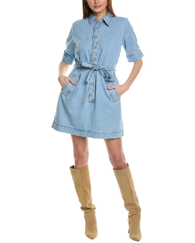 FRAME Denim Belted Dress Denim Skirt Trendy